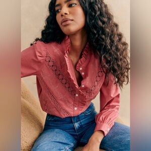 Sezane Lou Shirt light rosewood size 8 NWT